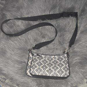 Kate Spade Black and White Floral Crossbody Bag